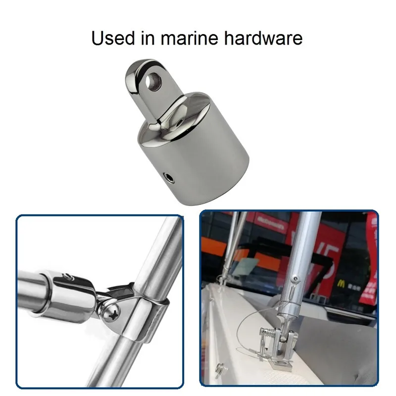Top Cap Stainless Steel 316 Boat Bimini Hardware Mirror Polish Marine Bimini Tops Fitting Hardware 2PCS