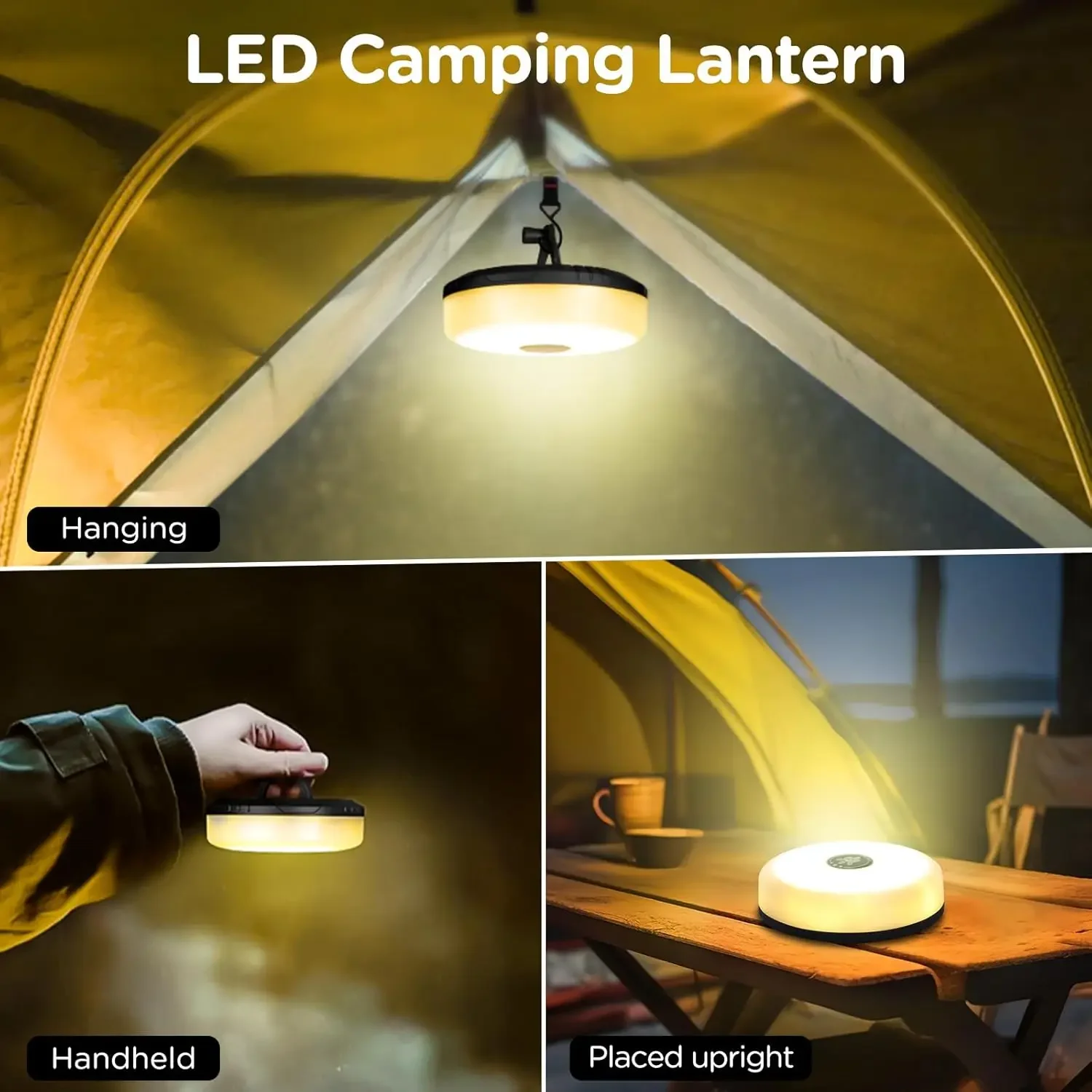 Outdoor Camping Light USB Rechargeable Waterproof Fair Light String Portable and Scalable Suspended Tent Atmosphere String