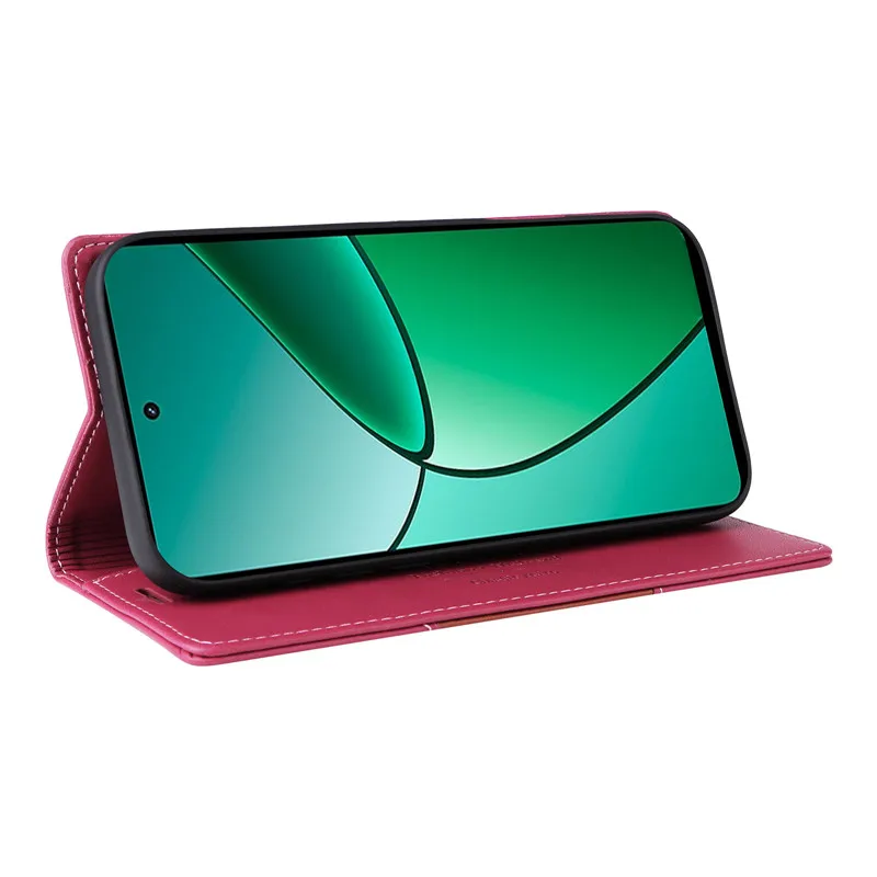 Magnetic Anti-theft Leather Wallet Phone Case with Card Holder and Flip Cover