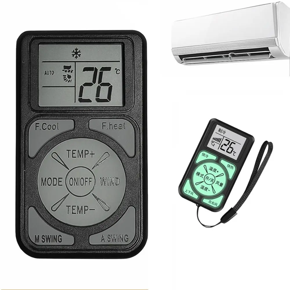 Télécommande universelle A/C avec boutons fluorescents, télécommande de climatiseur Compatible avec tous les principaux climatiseurs 1 Télécommande universelle A/C avec boutons fluorescents, télécommande de climatiseur Compatible avec tous les principaux climatiseurs 1
