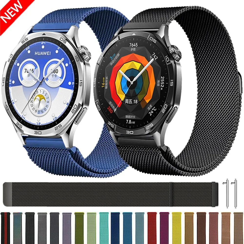 Milanese Strap watch band for Huawei Watch GT5 Pro/GT5/GT4 3 46mm Magnetic bracelet Belt for Huawei Watch 4 Pro/GT2 3 Pro 46 42mm 22mm 20mm