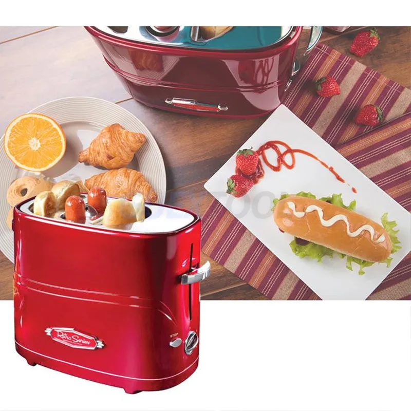 Household Automatic Breakfast Making Machine American Mini Hot Dog Machine Bread/ Sausage Maker Toast Furnace