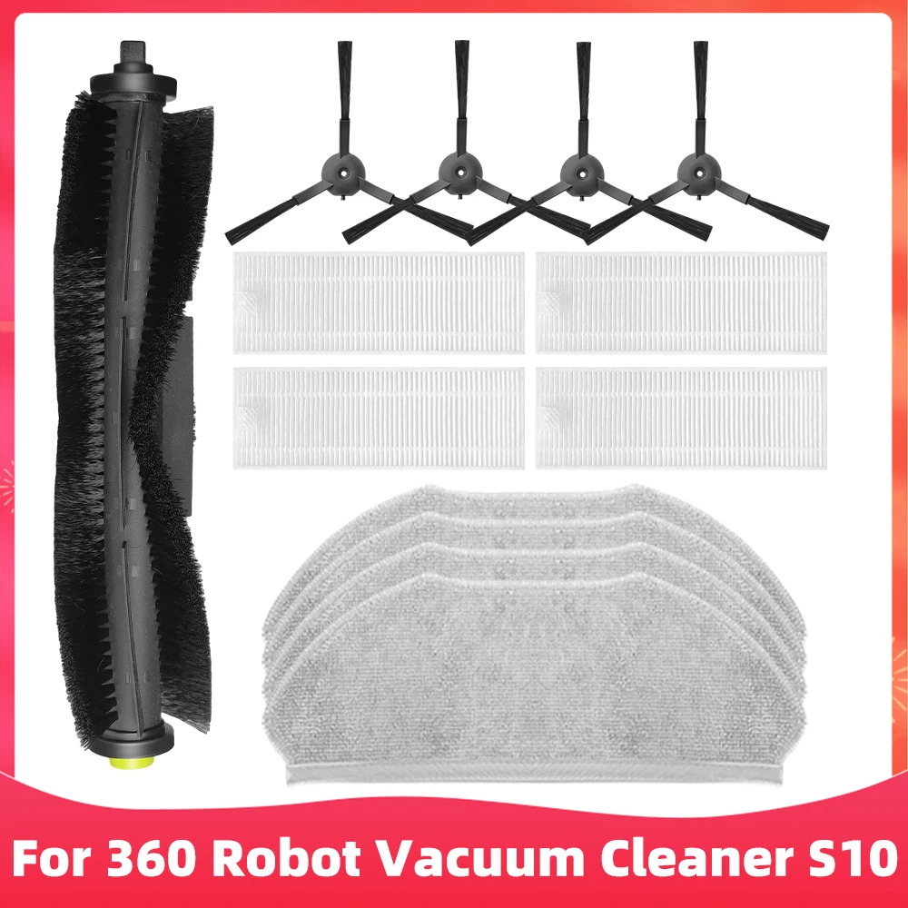 For 360 Robot Vacuum Cleaner S10 X100 Max Main Brush Side Brush Hepa Filter Spare Parts Accessories Replacement