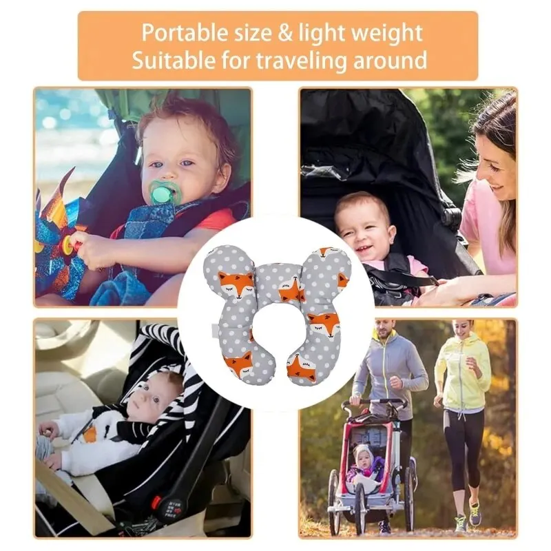 Baby Pillow Baby Travel Pillow for Head and Neck Upgraded Baby Support Pillow Neck Pillows for Car Seat Pushchair Travel