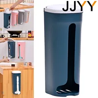 JJYY Punch-free Kitchen Flip Garbage Bag Storage Box Plastic Bag Finishing Storage Box Bag Detachable Wall-mounted Storage 1