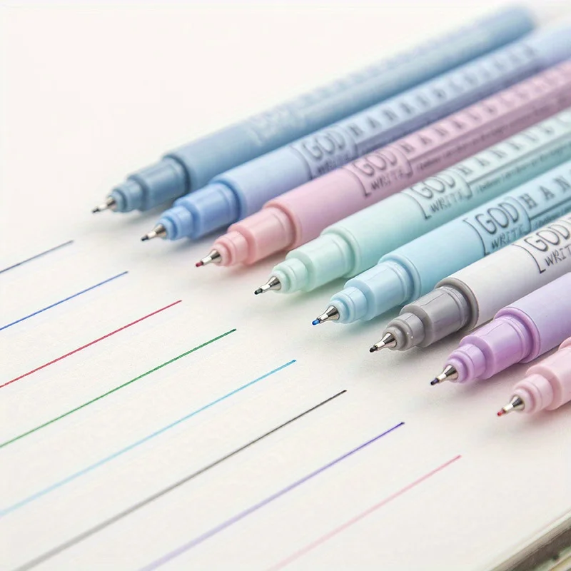 8Colors 0.38mm Extra Fine Point Colored Pens Signature Pen Journal Planner Fineliner Gel Pen for Journaling Note Taking Writing 2