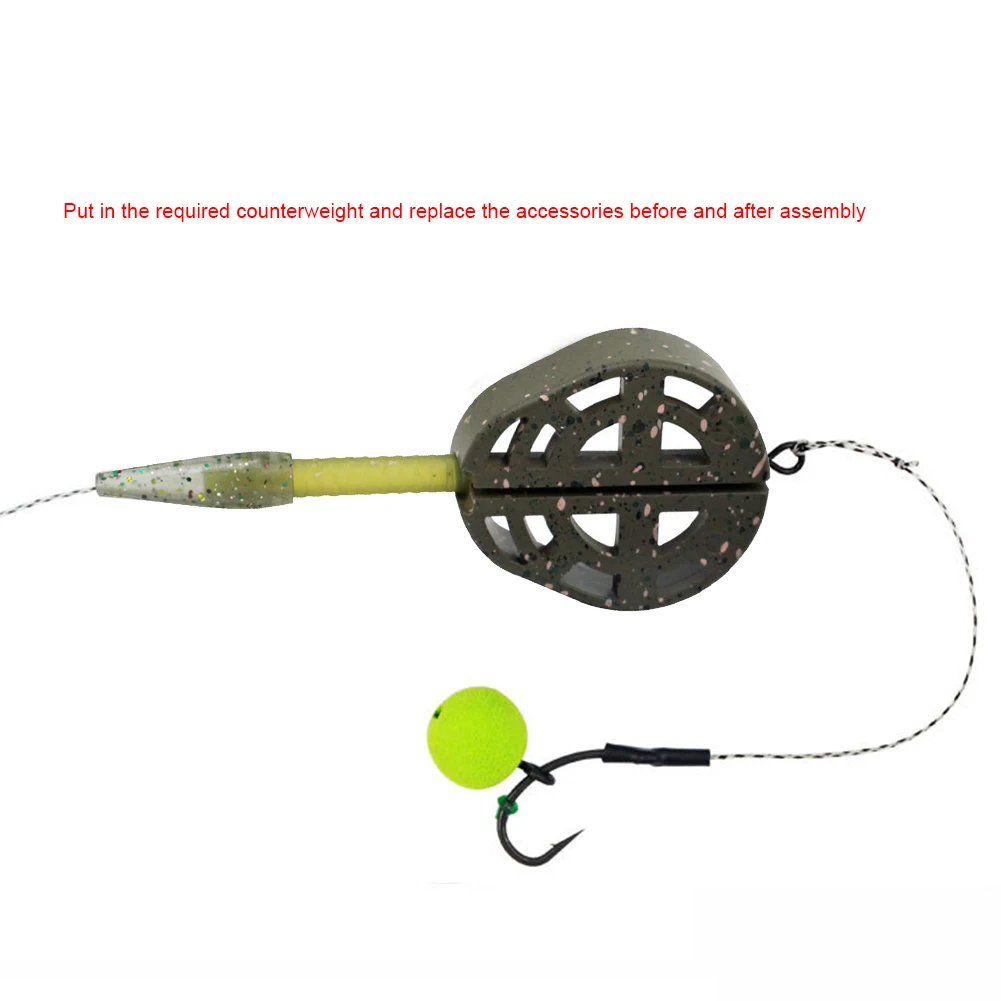 25g/35g Carp Fishing Bait Holder Zinc Alloy Fishing Bait Feeders Holder Quick Release Carp Feeders Portable Fishing Tackle Tool