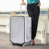 20-30inch Full Transparent Luggage Protector Cover Waterproof Suitcase Protector Cover Dustproof Rolling Luggage Suitcase Cover 2