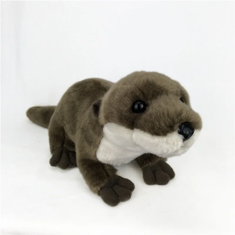 Cute Simulation Otter Plush Toy Lifelike Stuffed Animal Plush Toy Soft Baby Sleeping Company Doll Children Birthday Gift