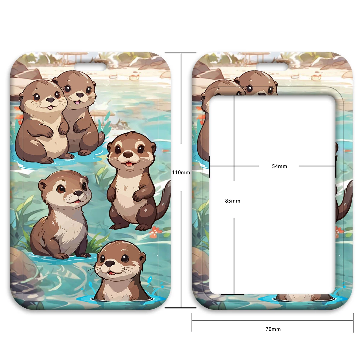 Charming Otter Lanyard - Stylish Keychain & ID Badge Holder Gift