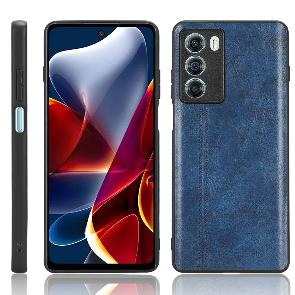 Luxurious PU Leather Soft Edge Phone Cover for Motorola Moto G200 5G