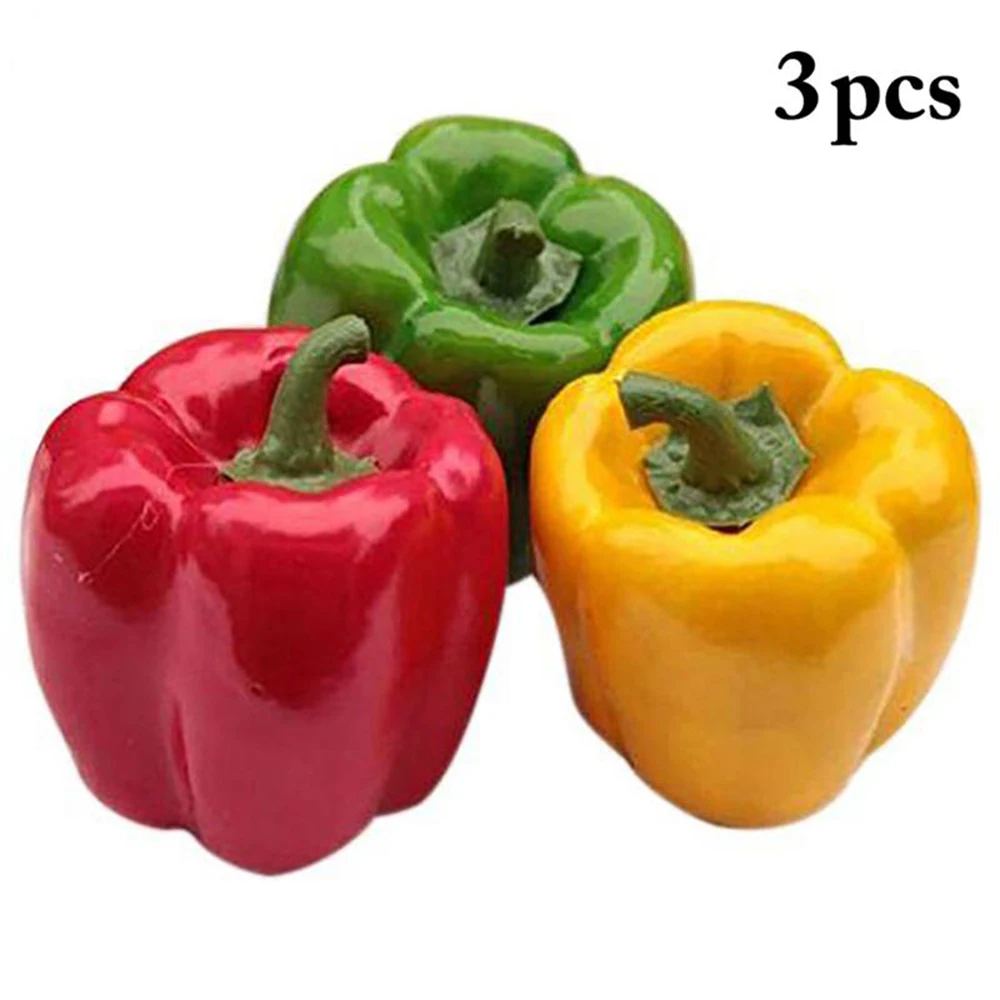 3PC Artificial Peppers Display Prop Teaching Tool
