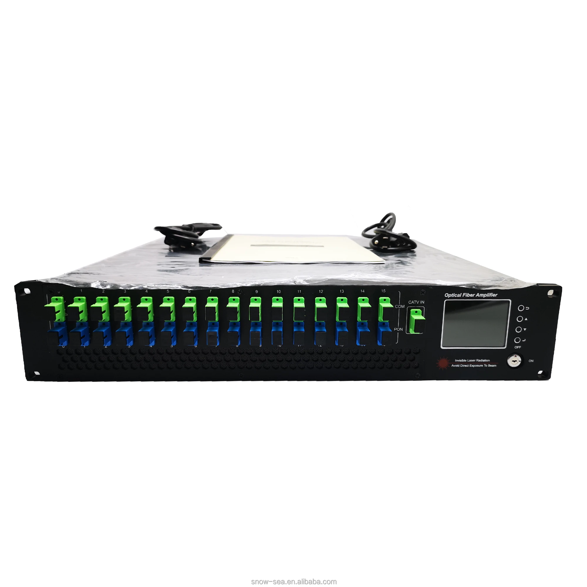 

19-дюймовый 2U 1550nm 16x19dBm оптический усилитель CATV EDFA с WDM и AGC, двойным источником питания и простым сетевым управлением