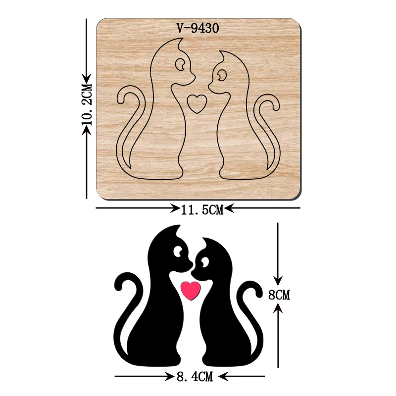 

New cat Wooden Dies Cutting Dies Scrapbooking /Multiple Sizes /V-9430