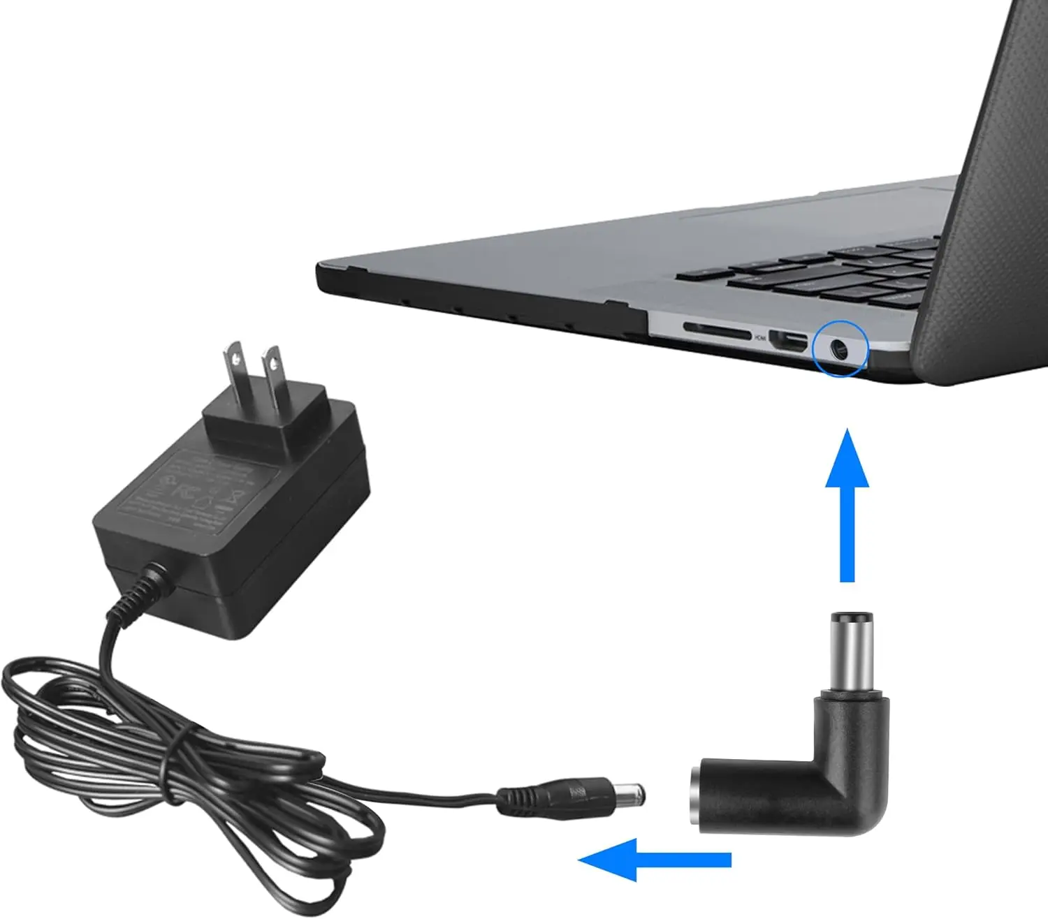 Adattatore Cavo Convertitore Da 7.4x5.0 Mm Femmina A 5.5x2.5 Mm Maschio - Per Alimentatore Laptop, 2 Pezzi, Lunghezza 15 Cm