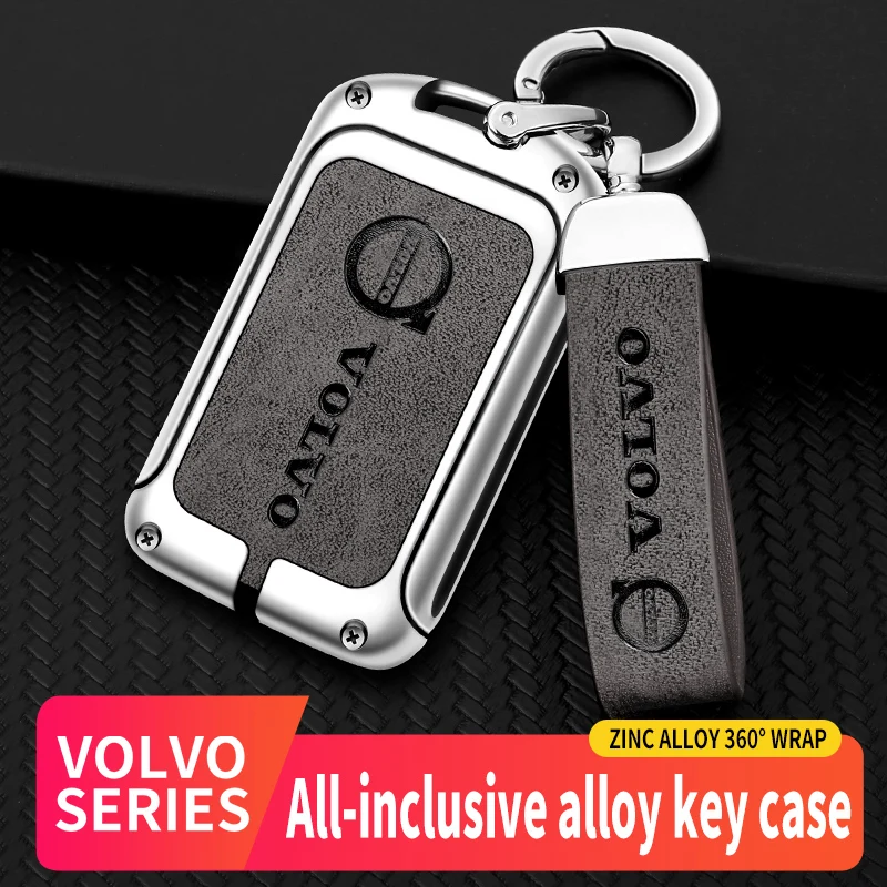 Zinc Alloy Leather Car Remote Key Case Cover Shell key case cover key case car key shell for Volvo S60 S90 XC40 XC60 XC90 V60 V90 C40 T5 T6 T8 Polestar 1 2