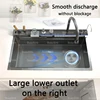 Waterfall Kitchen Sink Cup Washer Knife Rack Stainless Steel Honeycomb Embossed Domestic Apartment Countertop Large Single Sink 3