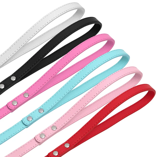 120cm PU Leather Dog Leash Soft 4ft Leather Dog Leash Pet Walking Training Leads Durable for Small Medium Dogs Pitbull Chihuahua 4