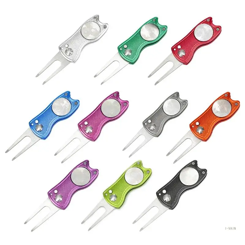 

M5TC Magnetic Golf Ball Marker Tool with for POP UP Button Golf Training Golf Divot Repair Tool Clea