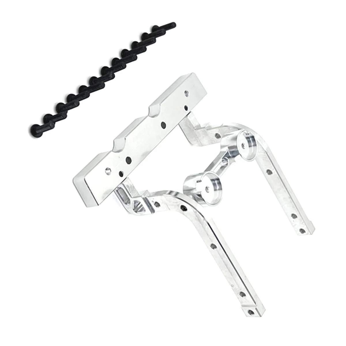 BAAU RC Car Upgrade Front Bumper Fixed Kit for 1/12 H12Y H12Y+ RC Car Upgrade Accessories Silver