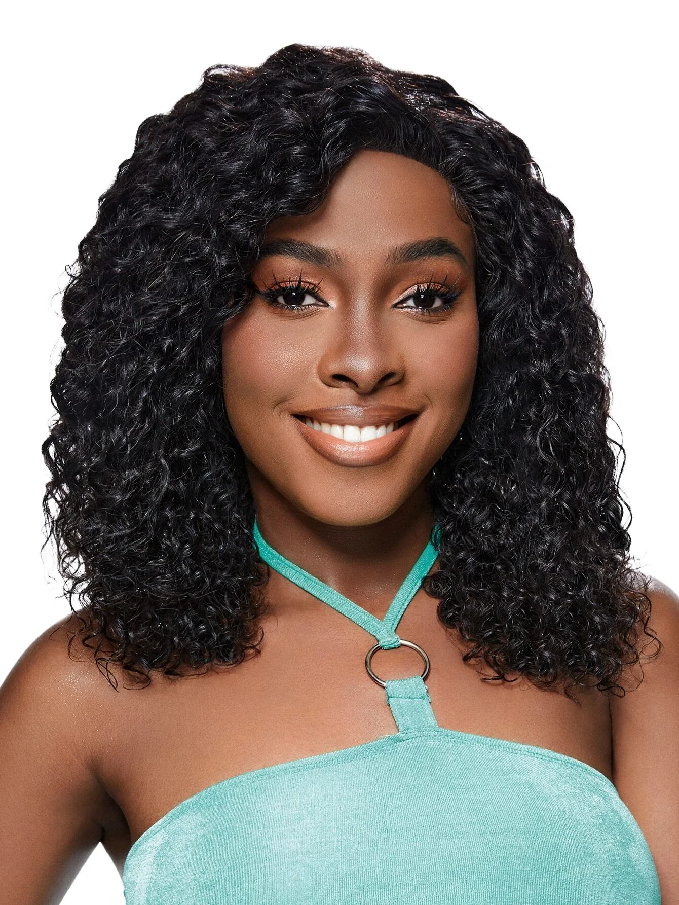 

Water Wave Human Hair Wigs Pre Plucked Brazilian 13x4 Deep Wave Lace Frontal Wig Middle Part Short Human Hair Curly 4X4 Wig