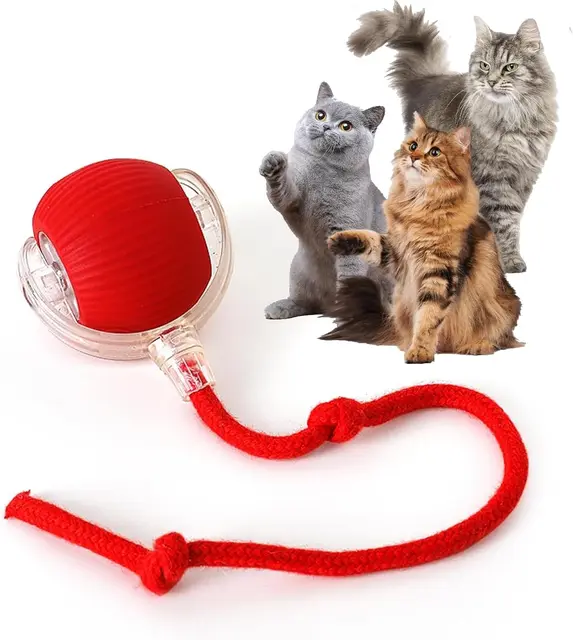Interactive Ball Toy Cat Dog Automatic Rolling Ball Faux Tail Rechargeable Smart Pet Electric Toy Dog Cat 360° Indoor Ball Toy Interactive Ball Toy Cat Dog Automatic Rolling Ball Faux Tail Rechargeable Smart Pet Electric Toy Dog Cat 360° Indoor Ball Toy