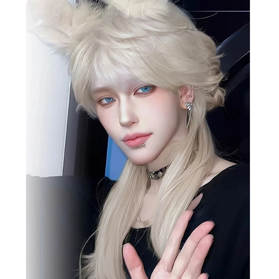 Synthetic Color Wavy Wig for Cosplay and Daily Use