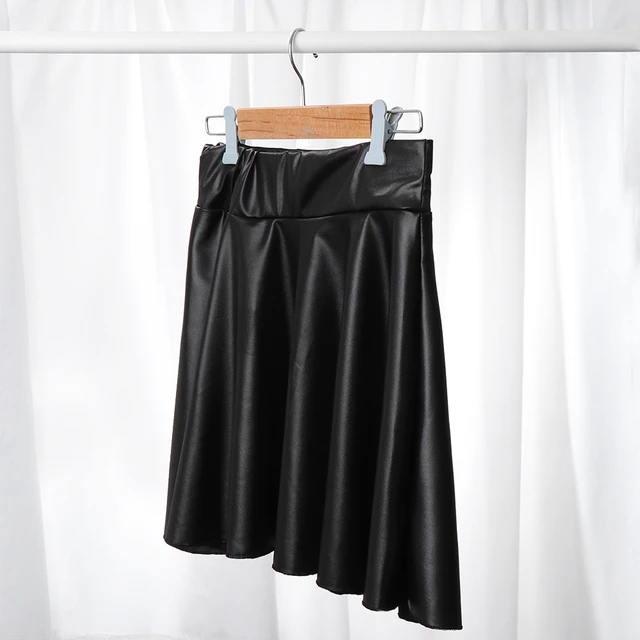 Vegan Leather Skater Style Swing Skirt from En Femme