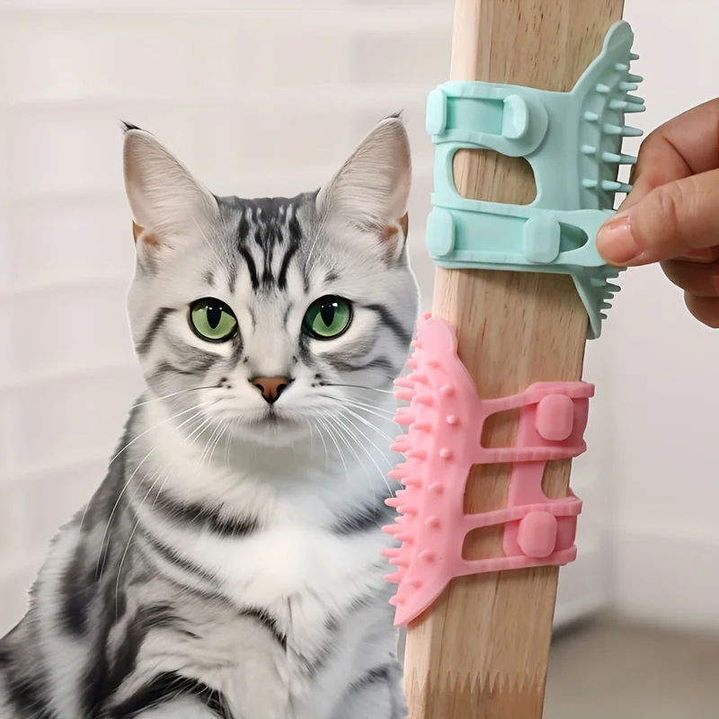 1pc Pet Cat Silicone Table Leg Scratching Machine Massager Cat Toy Scratching Machine Board Pet Supplies