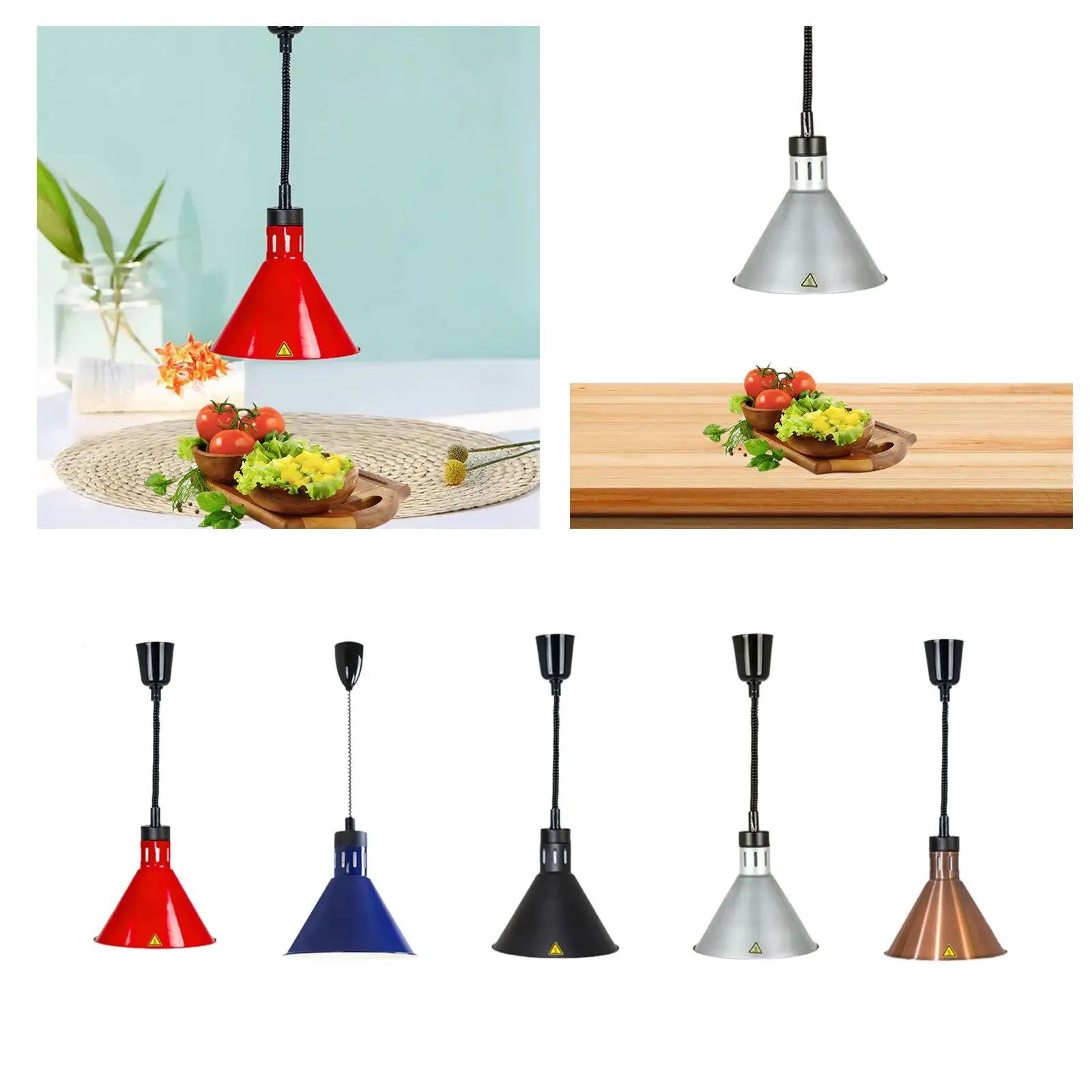 Food Warmer Light 275W E27 Buffet Warming Lamp Food Warming Lamp for Buffetfried Chicken Cafeteria Kitchen Restaurant Fried Food 4