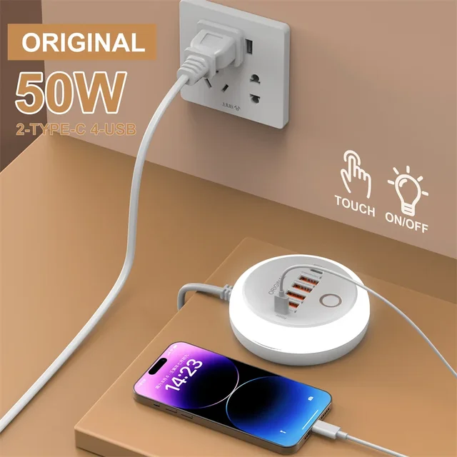 50W Power Strip Multi Port USB C Socket Type C Fast Charging Wall Charger USB Adapter For iPhone12 13 Quick Mobile Phone Charger 3