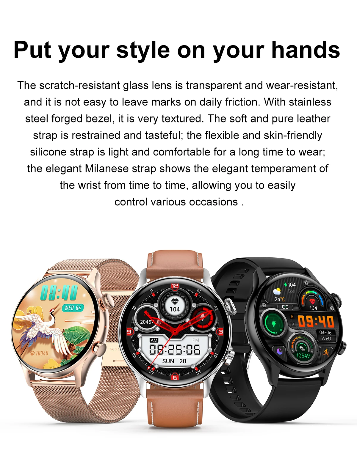 HK8 Pro Smart Watch With NFC 1.36 inches Round Screen Bluetooth Call IP68 Waterproof Watches Heart Rate Monitor Fitness Tracker