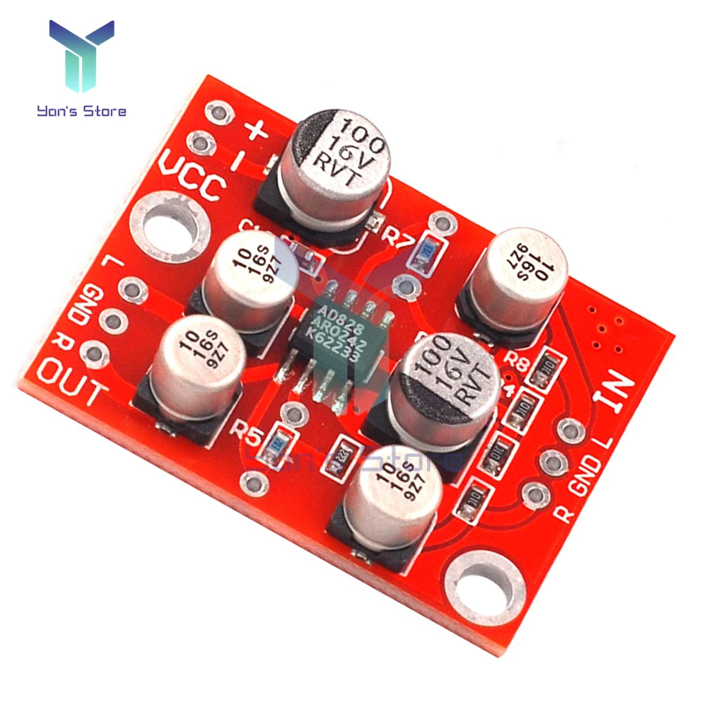 AD828OpAmpPreamplifierBoardAudioAmplifierModuleStereoDynamic
