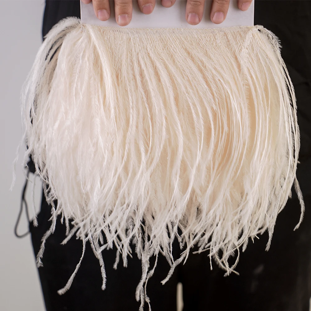 1Meter High Quality Ostrich Feather Trim 10-15/15-18/18-22cm Plumes Fringe Ribbon for Home Party Dress Sewing Wedding Decoration