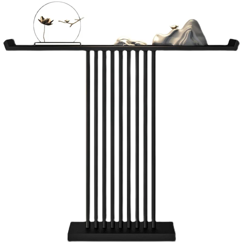 

XK New Chinese Iron Art Console Modern Zen Wall Narrow Table Home a Long Narrow Table Altar
