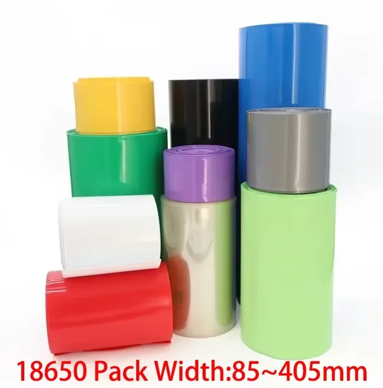 Description Picture 2 of item1 Meter PVC Heat Shrink Tube for 18650 Lipo Battery Pack Width 85mm ~ 400mm Insulated Film Wrap Lithium Case Cable Sleeve