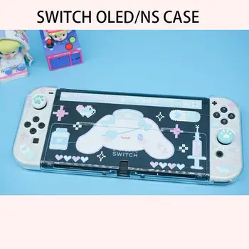 Kawaii Sanrio Cinnamoroll Nintendo Switch Oled Protective Case Ns Game Console Split Shell Portable Anti-Fall Accessories Gift 2