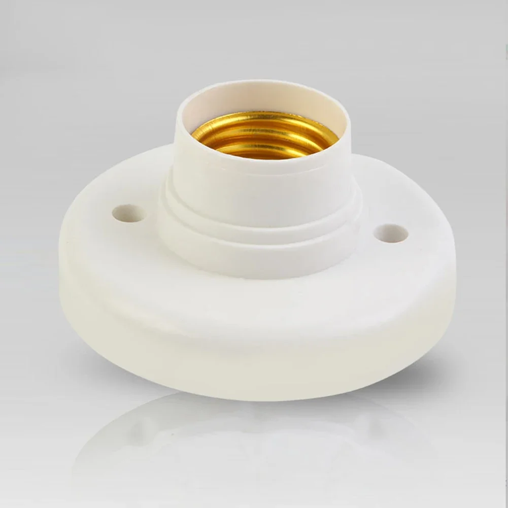 50Pcs E27 Screw Cap Socket White Gold Ceiling Light Lamp Bulb Fixing Base Stand Light Bulb Holder Lamp Socket For Home 220V