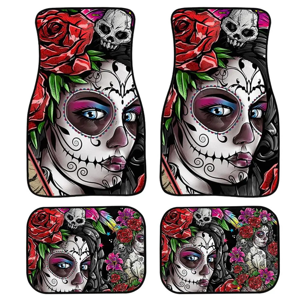 

Custom-Gothic Car Floor Mats, Unisex, Washable, Front and Back Car Floor Mats