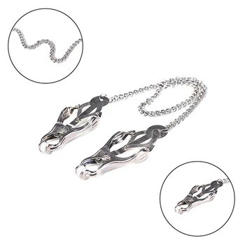 1Pairs/1PCS Adult Sex Under Bed Restraint Nipple Clamps Set Sex Bondage Fetish Toys for Women Metal Nipple Clamps Breast 2