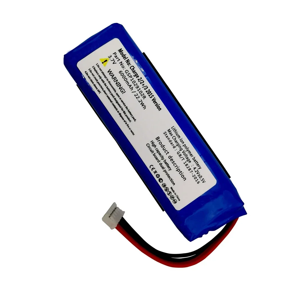 Original New 6000mAh Battery For JBL Charge 2 + /Charge 2 Plus /Charge 3 (2015 Version) Replacement speaker GSP1029102R