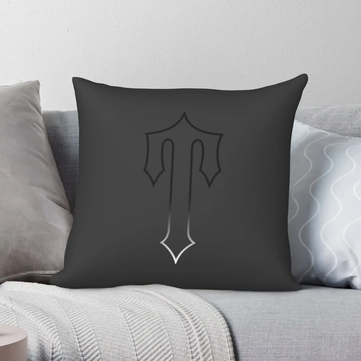 Federa Quadrata Trapstar Poliestere Lino Velluto Creativo Zip Decor Federa Per Cuscino Per La Casa All'Ingrosso