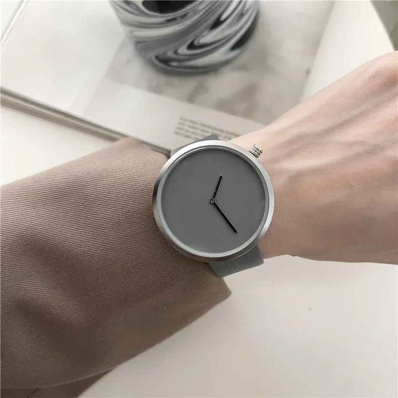 

Wristwatch Unisex Simple Stylish Minimalist Watch Black Dial Youth Non-mechanical Mute Quartz Watches