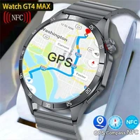 2025 New 4 Pro Men's Smart Watch1.43 Inch HD AMOLED Screen GPS Bluetooth Call Health Monitoring Works For Android IOS girl