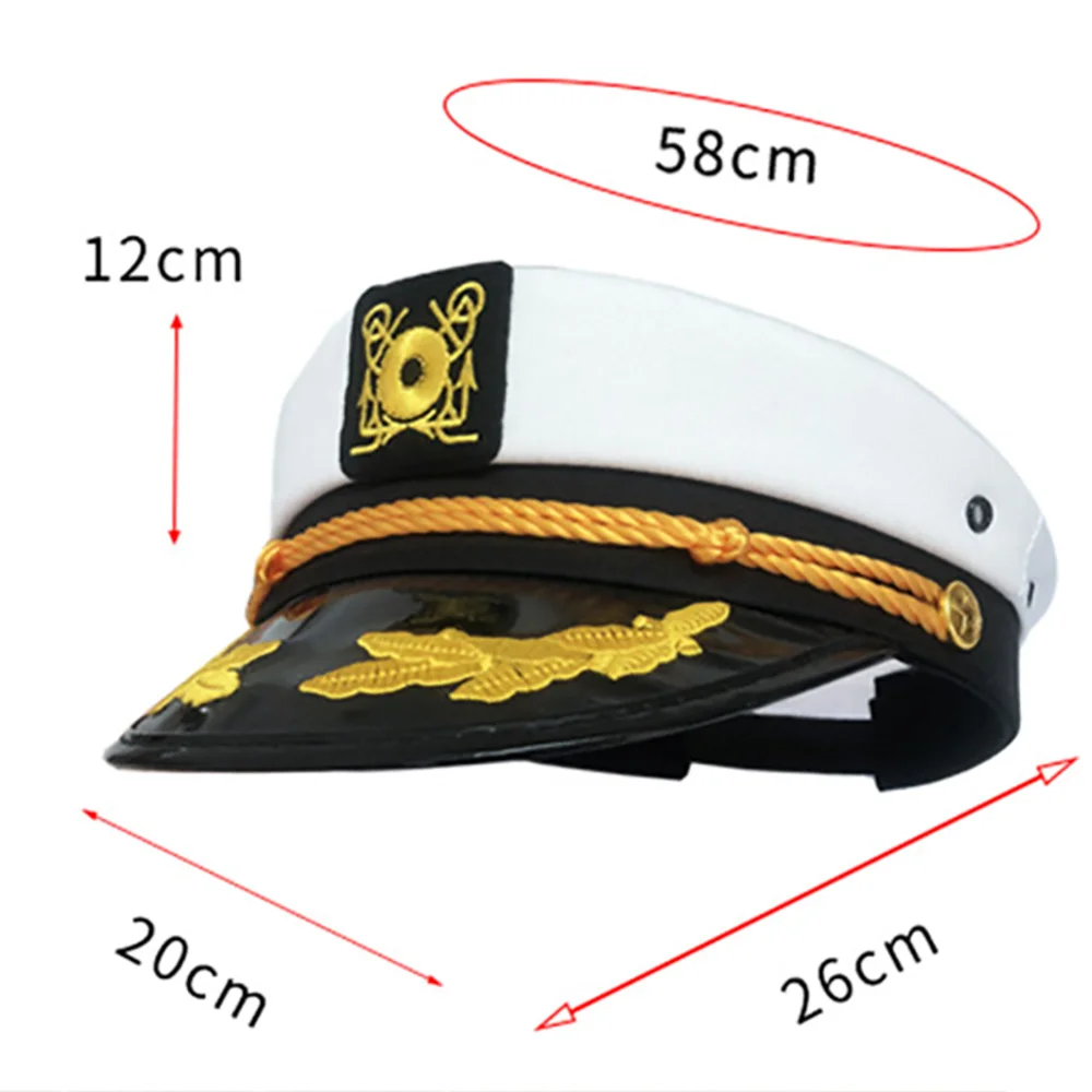 SOIMISS Casquette Marine Blanche Yacht Capitaine Chapeau Dames Chapeaux De  Soleil avec Gorro Para El Sol Para Hombres Pirate Chapeaux Steampunk  Chapeau Capitaines Chapeau : : Mode