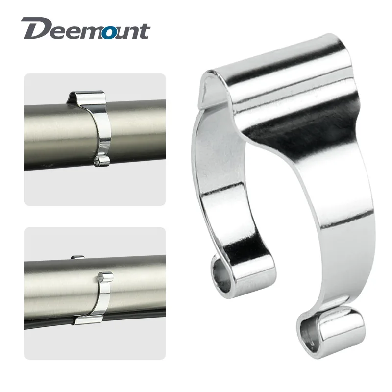 Bicycle Parts Brake Cable Housing Fixed Clamp Electro-plated Derailleur Shifter Cable Hose Guide C-clip 25.4/28.6/29.7/31.8mm Tube Fit