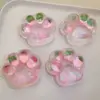Fidget Toy Kawaii Transparent Strawberry Cat Paw Squeeze Toys Creative Slow Rebound Decompression Venting Rebound Toys For Kids 3