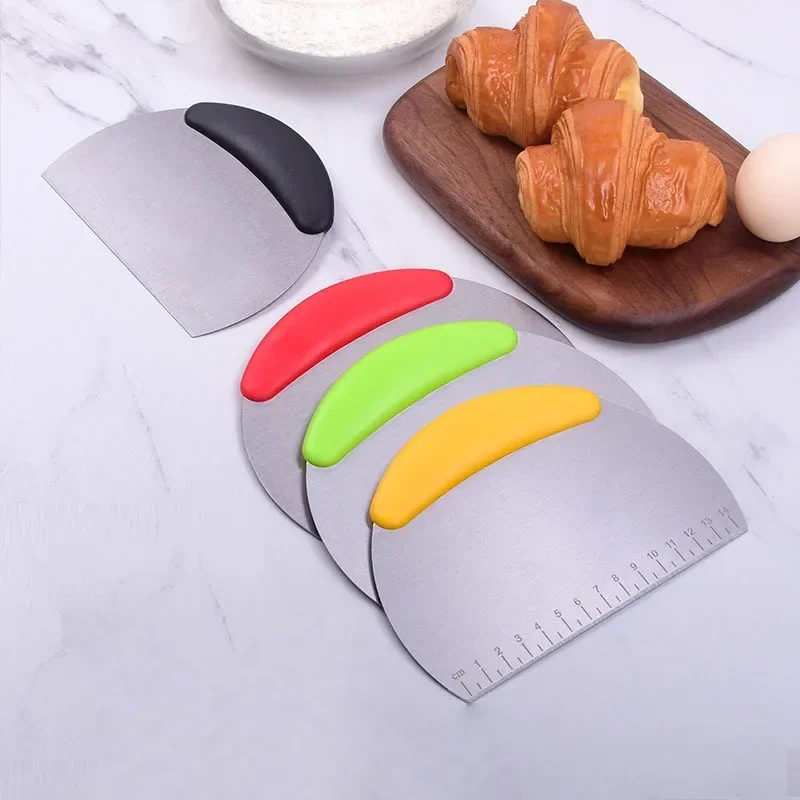 Multi-purpose Stainless Steel Scraper Chopper Dough Scraper Pizza Dough Cutter Kitchen Dining Bar Tools,dough scraper,baking tool,dough cutter,baking accessories