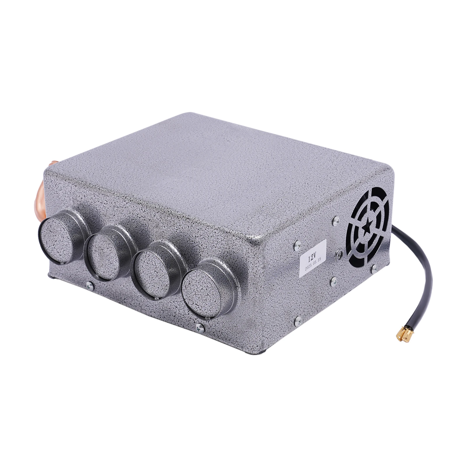 Universal Auto Car Heater Defroster+Speed Switch Car Truck 4 Ports 12V Grey Adapt Well to Various Vehicles W/ a 12V Power Supply