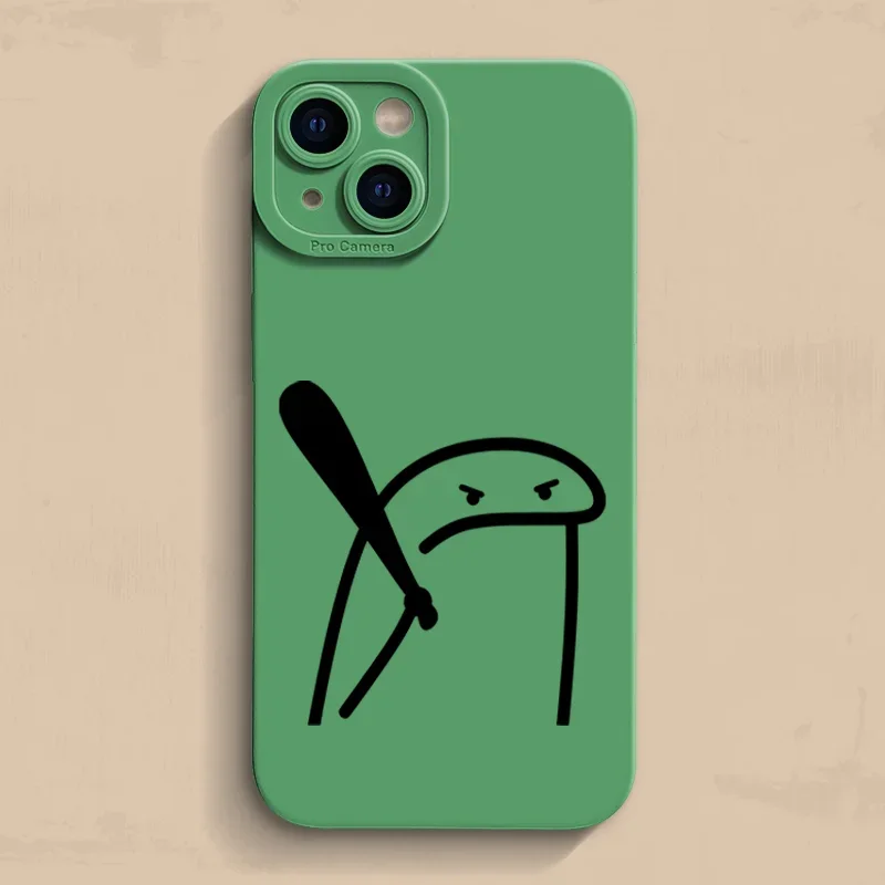 Adorable Cartoon Matchman Shockproof Silicone Phone Case